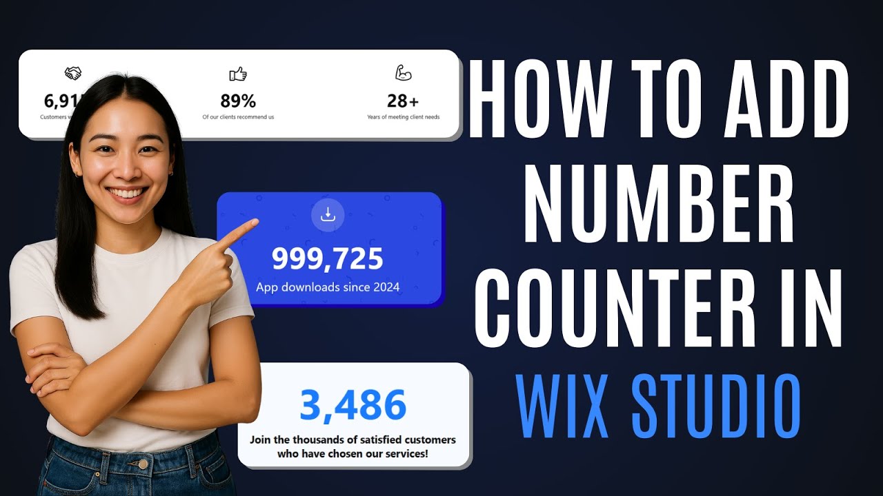 How to Add Number Counter in Wix Studio [For FREE] - YouTube