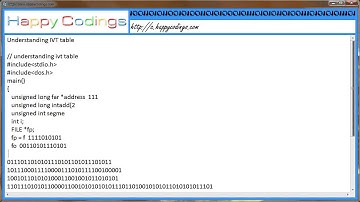 Understanding IVT table C Code Example