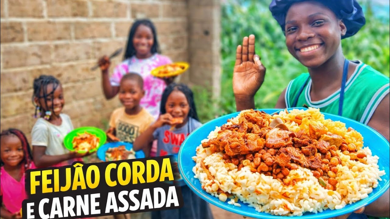 👉 Feijão Corda, Frango Assado e Arroz Refogado 😋 Almoço Caseiro em Família
