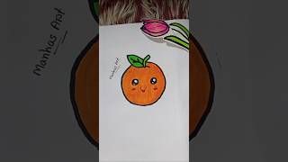 🍊 Easy Orange DrawingSo cute and simple 😍Manha's Art ✏️#orangedrawing #art #shorts #viral#fyp #view