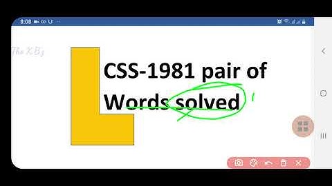 #CSS #PMS #pastpapers_pair_of_words CSS-1981 Pair of words solved, pair of words for CSS PMS PCS