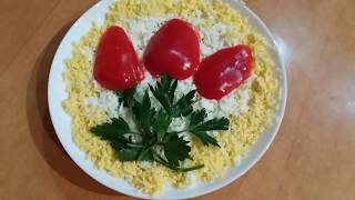 Салат с курицей и ананасами. Салат с курицей и ананасами.
