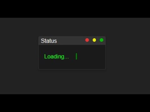 Loading Terminal | HTML CSS - YouTube