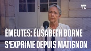 Émeutes: le point-presse d'Élisabeth Borne en intégralité