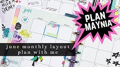 June Monthly Layout Plan with Me // Plan MAYnia | Plans by Rochelle