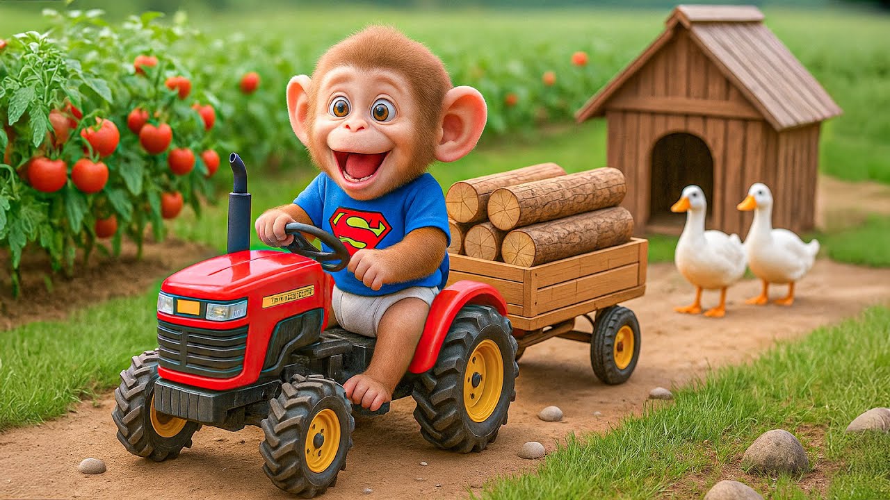 🐒 Baby Monkey ZuZu Saves the Day: Rebuilds Duck House After Crazy Duck Escape! 🦆🏡😱