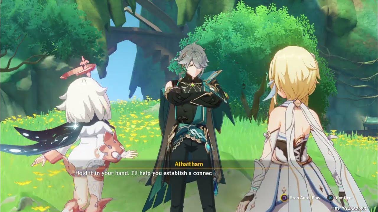 Genshin Open your inventory & Use the Canned knowledge W/ Alhaitham