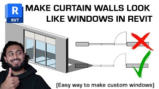 How to make Curtain Walls in Revit look like Window Panels - Easy Window Customization!