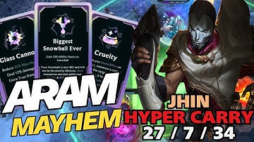 The Deadly Sniper Jhin Hyper Carry | Aram Mayhem Limited Gameplay