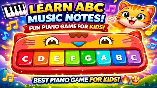 👉 Baby Piano Game for Kids 👶🎶 | Learn Music Notes & Colors | Cat Piano Fun Gameplay screenshot 2