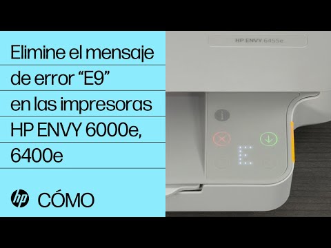 Cómo eliminar el mensaje de error "E9" en las impresoras HP ENVY serie 6000e y 6400e | HP Support