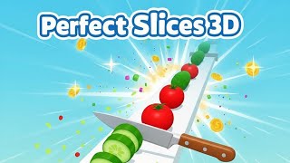 Perfect Slices fruits cut 3D game 🎮🍅🥭🍓🌶️🍑 #perfectslices screenshot 4