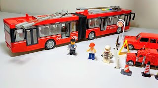 Unboxing Retro Articulated Trolleybus Realistic Metal Model