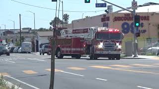 LAFD Light Force 33 & Rescue 833 Responding