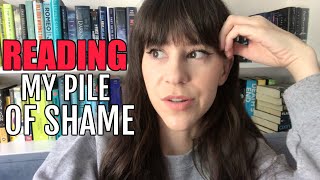 Pile of Shame Reading Vlog || Books with Emily Fox