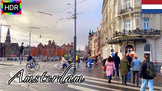 🇳🇱【HDR 4K】Amsterdam Winter Walk - Amsterdam-Centrum (November, 2021)