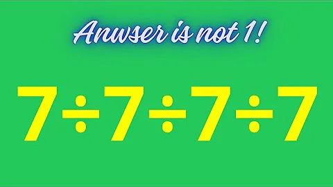 Most People Get This Wrong! 😱 | 7÷7÷7÷7 Explained