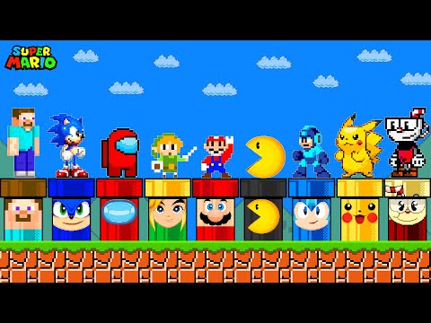 What if Super Mario had Custom Pipes All Characters?