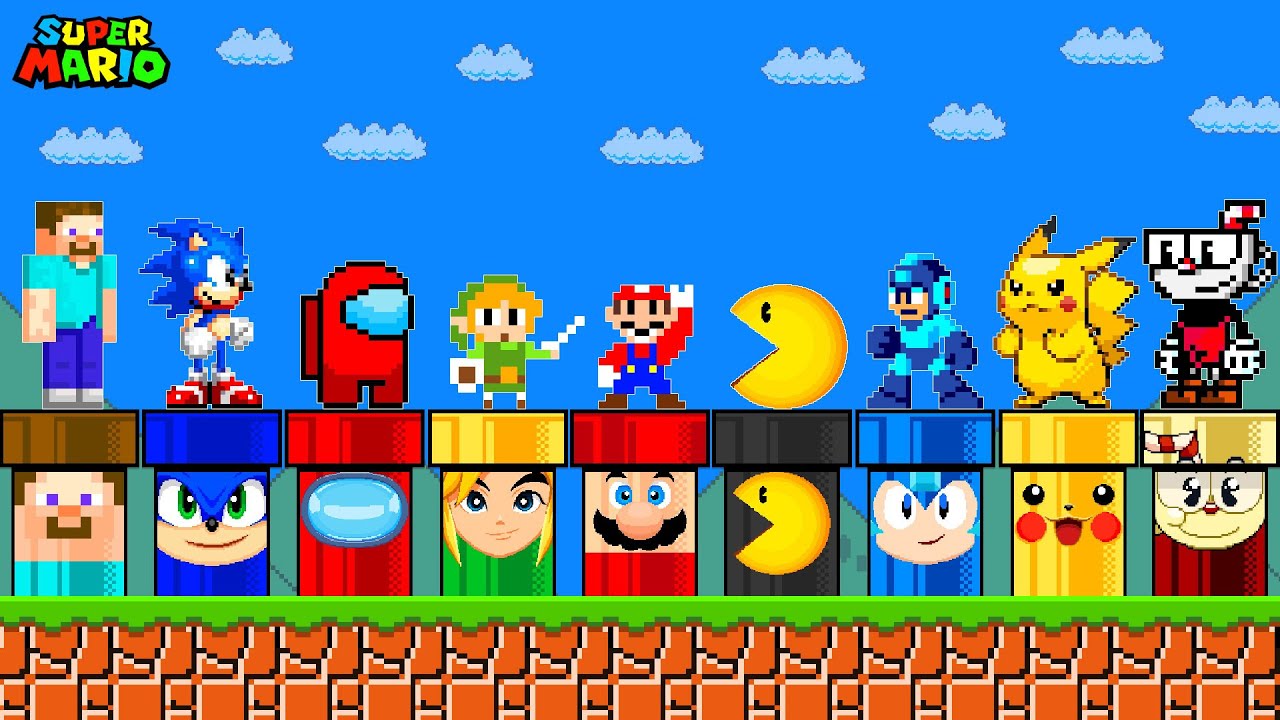 What if Super Mario had Custom Pipes All Characters?