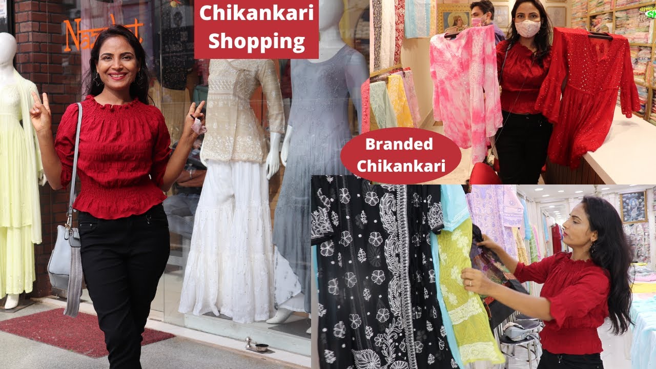 Exploring Chikankari Showrooms At Janpath Market Hazratganj | Lucknowi Chikan | Simplyshilpi |