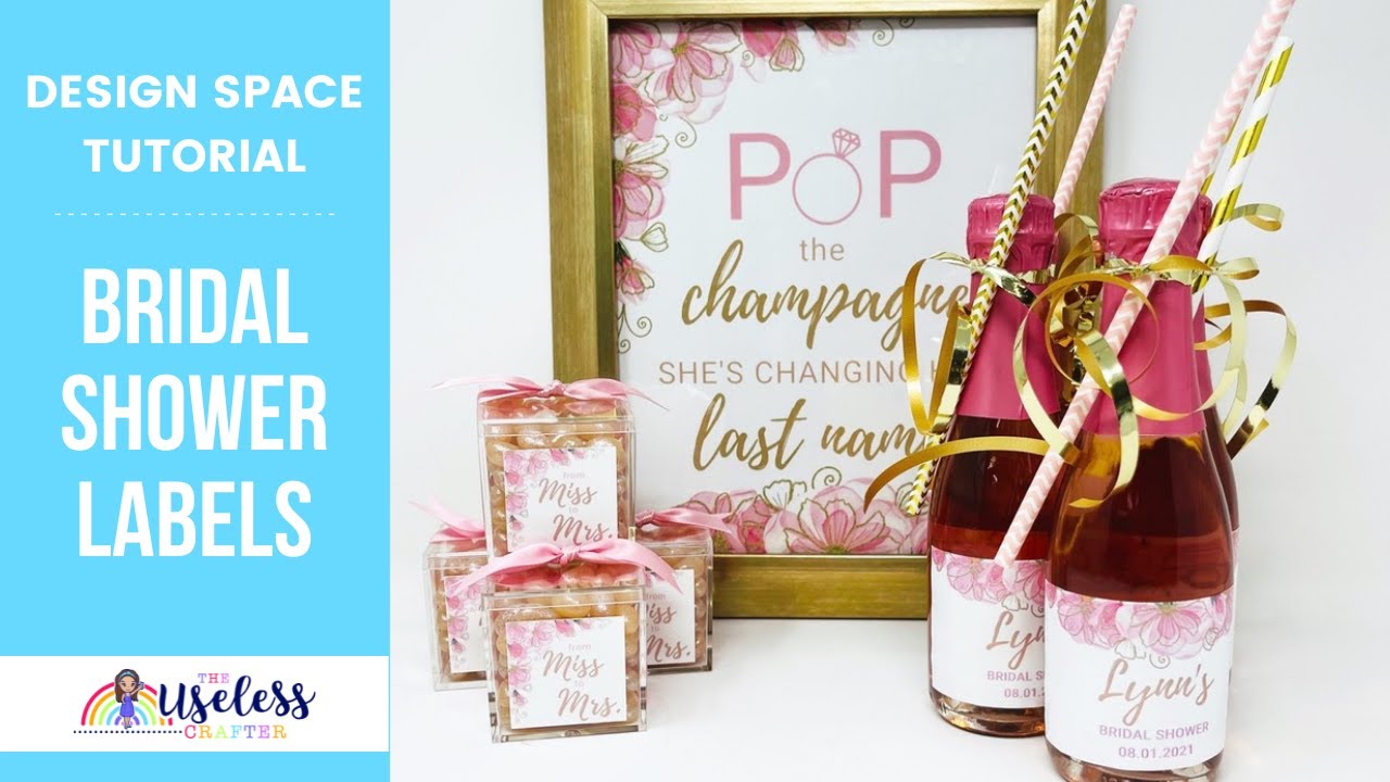 DIY in Canva and Make Beautiful, Customized Bridal Shower Labels DIY