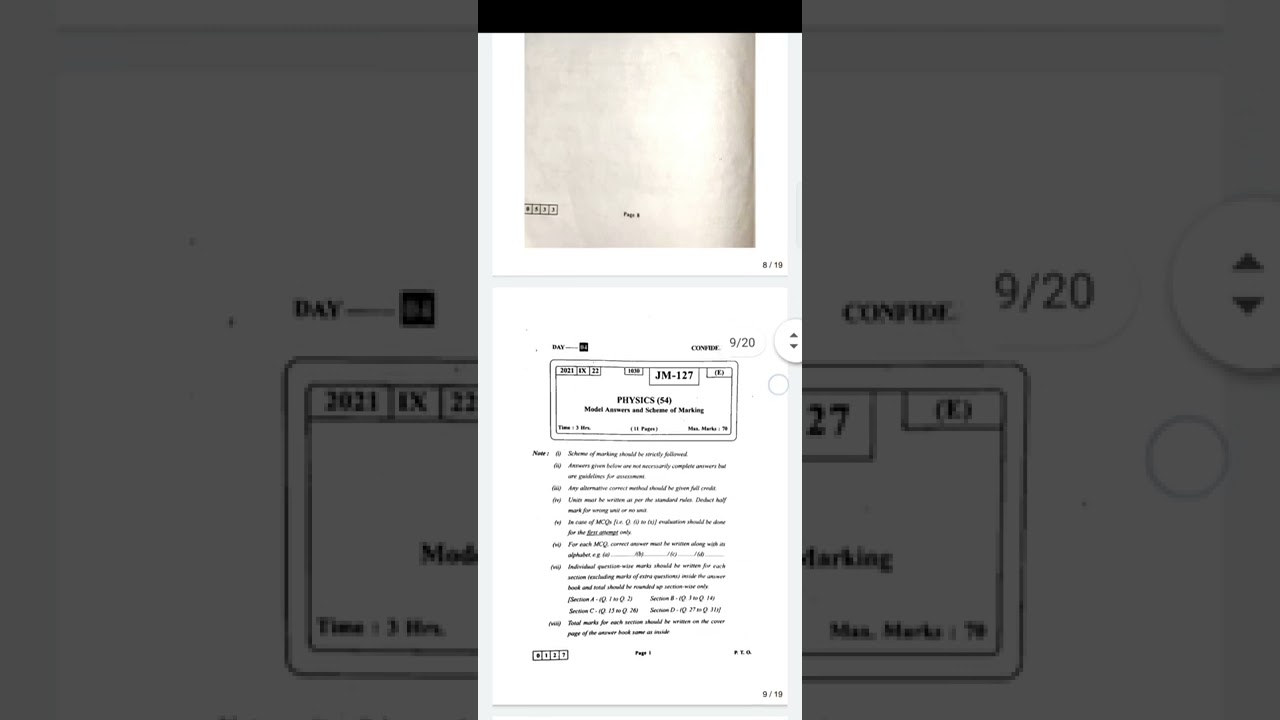 22 nd Sept 2021 H.S.C Board Physics Question paper with it's solutions..