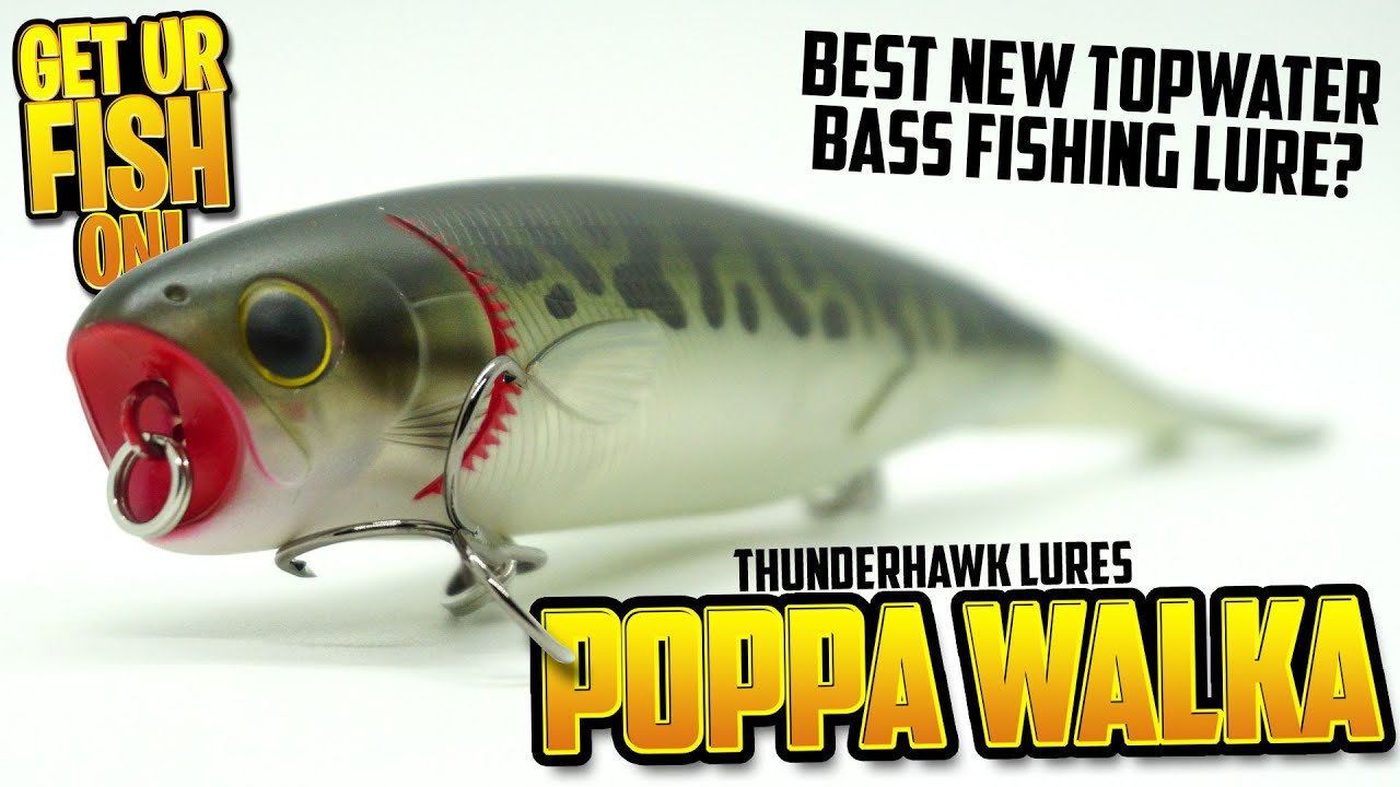 Thunderhawk Lures Poppa Walka Topwater Bass Fishing Lure Review YouTube