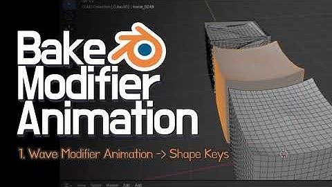 How to Bake Modifier Animation in Blender / 1. Wave Modifier Animation to Shape Keys!