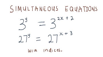 Simultaneous equation with indices | Made easy with examples