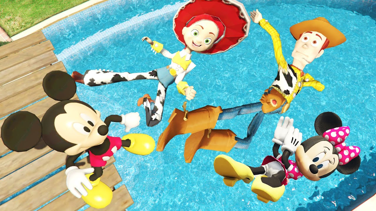 Toy Story vs Mickey and Minnie Mouse GTA 5 Epic Ragdolls | Funny moments vol.1 (Euphoria Physics)