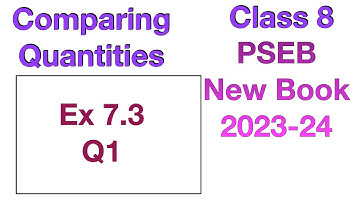 Ex 7.3 Q1 Class 8 | Comparing Quantities | Chapter 7 | PSEB Maths