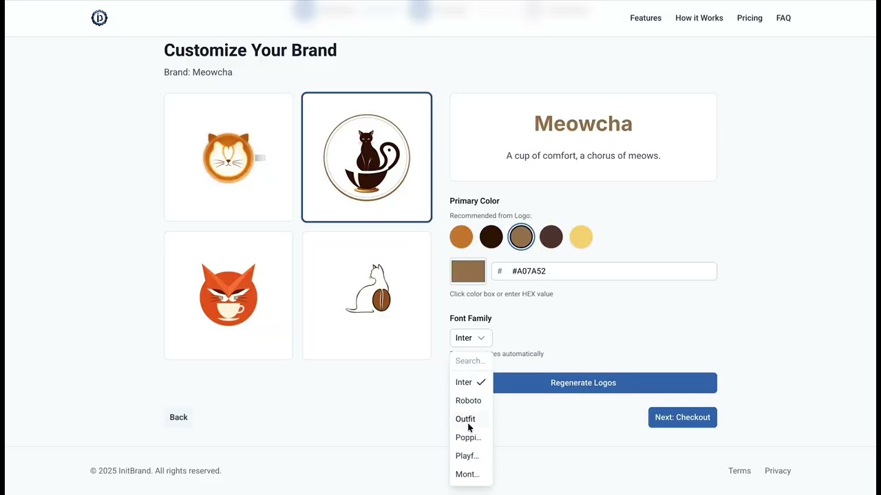 InitBrand - AI Brand Generator: Go from Idea to Code in 5 Minutes