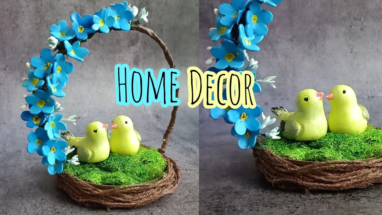 Home/Room Decorating Ideas | Birds Showpiece Hanging | Wall Hanging Craft Ideas | Clay Craft Ideas