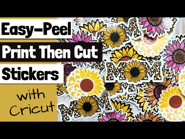 Yellow floral Stickers for Cricut Print and Cut