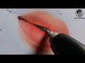 How to draw Lips with colour Pencils | Jimin Lips Drawing