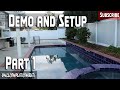 How to pour Concrete for backyard pool drainage Setup part 1