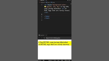 Belajar HTML: 4 Tag HTML yang sering dilupakan #coding #html #htmltutorial #shortvideo