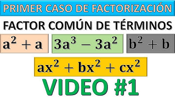 FACTOR COMUN |  PRIMER CASO DE FACTORIZACION | ALGEBRA #1
