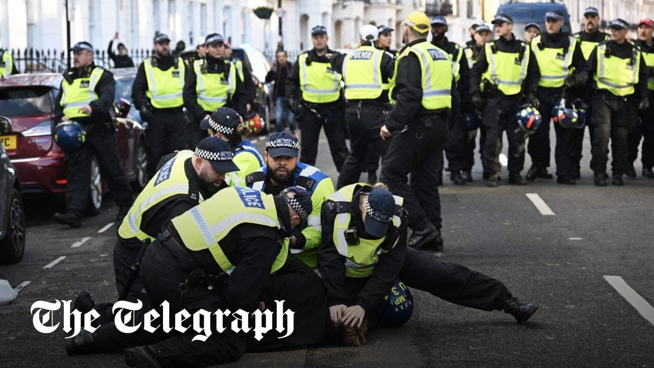 Hundreds of protesters detained after police breach pro-Palestine ...