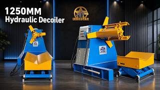 Heavy-Duty 5T 1250mm Hydraulic Decoiler with Coil Car | Automatic Steel Coil Uncoiling | IRONSTAR
