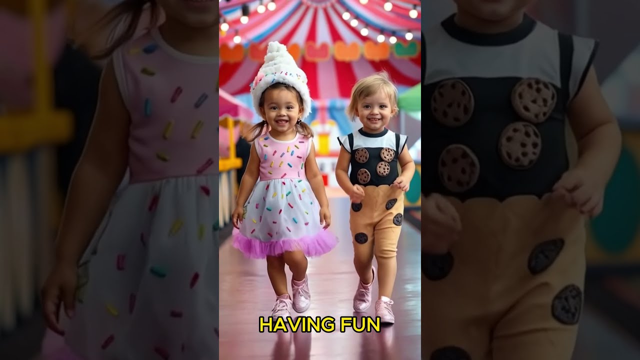 🍪 Cookie Ice Cream Costume Toddlers Runway Show ❤️🥰 