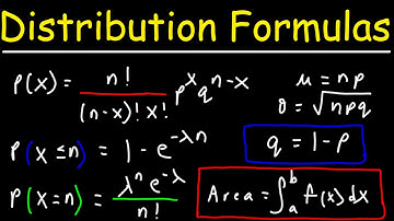 Probability Distribution Formulas