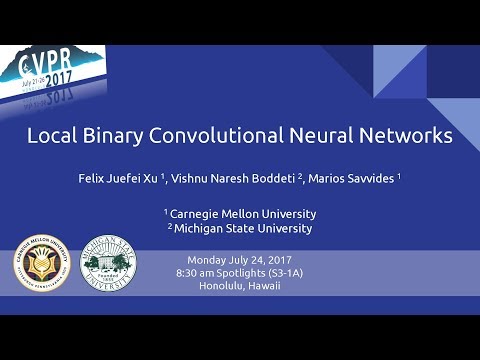CVPR'17 - Local Binary Convolutional Neural Networks (Spotlight)