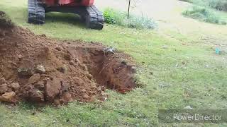 Soil testing digs for septic design