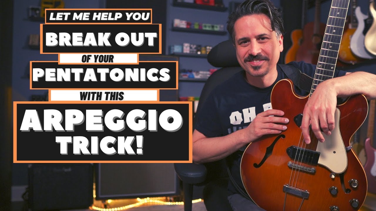 Jazz Blues Arpeggio Workout - Substitute Dminor 7 Arpeggio over G7 in Blues!