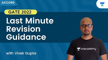 Last Minute Revision Guidance | GATE 2022 | Vivek Gupta (Ex-IES)