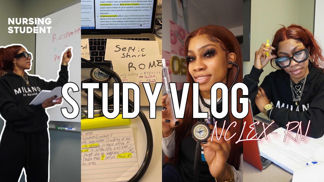 STUDY VLOG | NCLEX RN Here I Come!! | Day In The Life of a NURSING ...