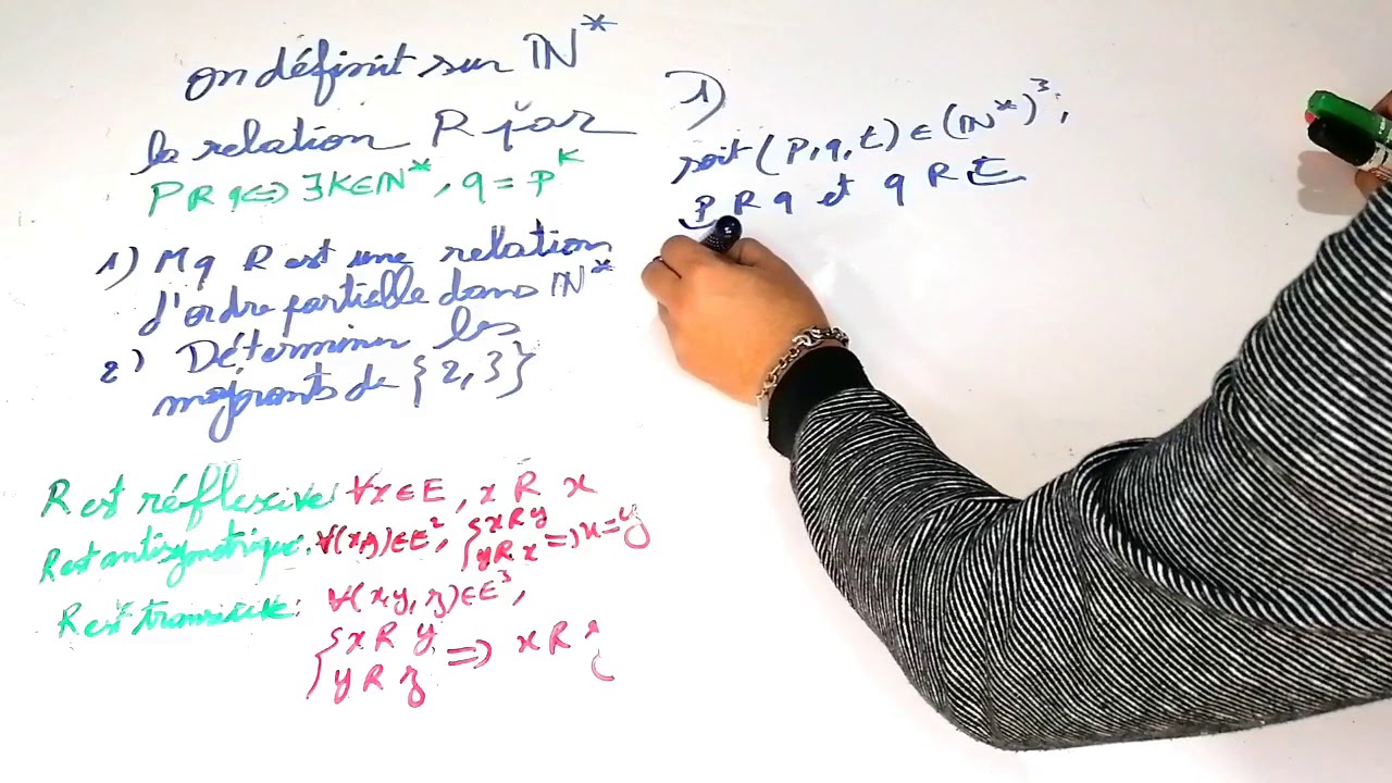 exercice 16 : relations d'ordre algèbre 1