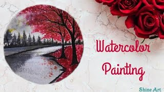 Watercolor Painting on Homemade Handmade Paper || Shine Art ||