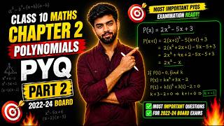 Polynomials Class 10 Maths | Previous Year Questions (PYQs) Part 2 | Board Exam 2026